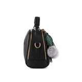 Hair Ball Decoration Messenger Bag Shoulder Bag for Women