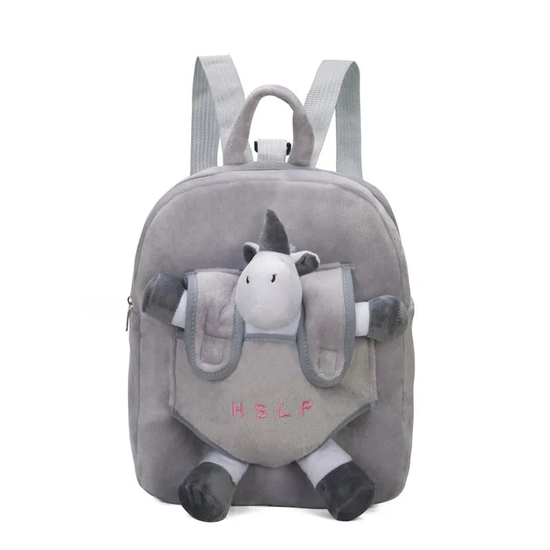 3D Cartoon Plush Children Backpacks Animal Kids Backpack