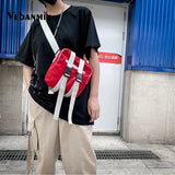 Canvas Waist Pack Streetwear Fanny Pack Tactical Hip Bum Bag