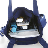 Canvas Letters Printed Crossbody Bag for Women Reusable Lady's Shopping Bags