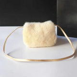 Girls Mini Bowknot Crossbody Bag Soft Fur Handbag