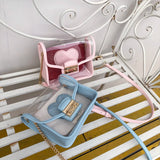 Transparent PVC Jelly Clutch Bag Small Tote Messenger Crossbody Shoulder Bag