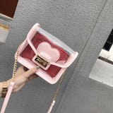 Transparent PVC Jelly Clutch Bag Small Tote Messenger Crossbody Shoulder Bag