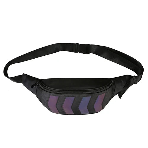 Men's Reflective Canvas Chest Bag Waist Fanny Pack
