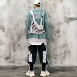 Men's Reflective Canvas Chest Bag Waist Fanny Pack