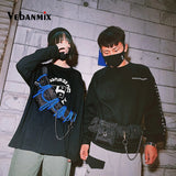 Mesh Tactical Waist Chest Bag with 5 Pockets for Men Women Hip-hop Belt Bag