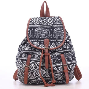 Canvas Cartoon Pattern Women's Backpacks Casual Style