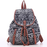 Canvas Cartoon Pattern Women's Backpacks Casual Style