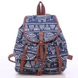 Canvas Cartoon Pattern Women's Backpacks Casual Style
