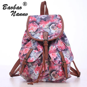 Canvas Cartoon Pattern Women's Backpacks Casual Style