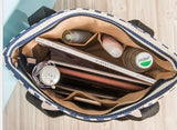 Striped Canvas Women's Shoulder Bag