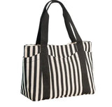 Striped Canvas Women's Shoulder Bag