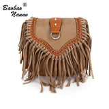 Tassel Shoulder Bags PU Leather Vintage Mini Crossbody Bags