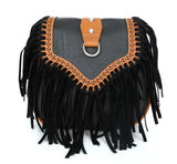 Tassel Shoulder Bags PU Leather Vintage Mini Crossbody Bags