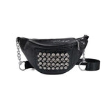 Women's Rhinestone PU Waist Bag Messenger Shoulder Chest