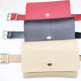 Women's Leather Waist Bag Pure PU Chest Pouch #YL