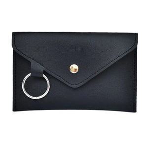 Women's Leather Waist Bag with Pure Ring - Fanny Pack Belt Bag