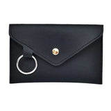 Women's Leather Waist Bag with Pure Ring - Fanny Pack Belt Bag