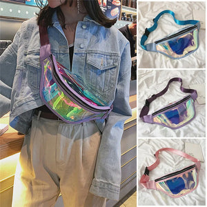 Holographic Fanny Pack Transparent Waist Bag for Women