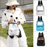 Clear PVC See Through Backpacks Preppy Style Mini Backpack