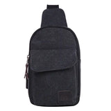 Men's Canvas Chest Bags Travel Hiking Handbag Zipper Hasp Casual Bags