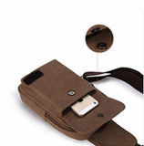 Men's Canvas Chest Bags Travel Hiking Handbag Zipper Hasp Casual Bags