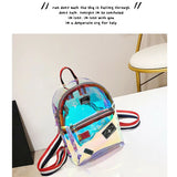 Clear Waterproof Mini PVC Backpack for Women Girls