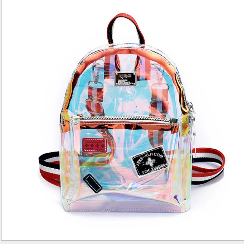 Clear Waterproof Mini PVC Backpack for Women Girls