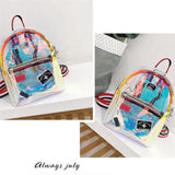 Clear Waterproof Mini PVC Backpack for Women Girls