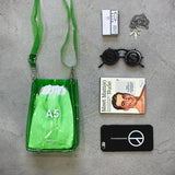 Transparent Crossbody Flap Bag PVC Neon Beach Shoulder Handbag