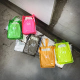 Transparent Crossbody Flap Bag PVC Neon Beach Shoulder Handbag