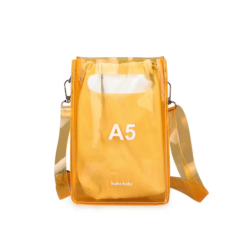 Transparent Crossbody Flap Bag PVC Neon Beach Shoulder Handbag