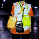 Transparent Crossbody Flap Bag PVC Neon Beach Shoulder Handbag