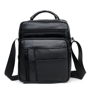 Cowhide Leather Shoulder Bag Crossbody Men Business Briefcase