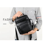 Cowhide Leather Shoulder Bag Crossbody Men Business Briefcase