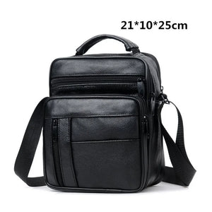 Cowhide Leather Shoulder Bag Crossbody Men Business Briefcase