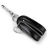 Men's Leather Car Key Wallet Zipper Key Case Organizer