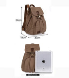 Retro Lady Travel Canvas Backpack College Bag
