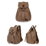 Retro Lady Travel Canvas Backpack College Bag