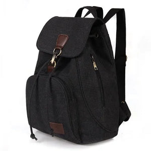 Retro Lady Travel Canvas Backpack College Bag