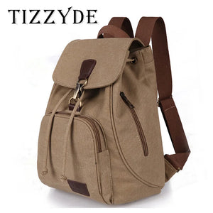 Retro Lady Travel Canvas Backpack College Bag