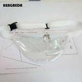Holo Fanny Pack Clear Bum Bag for Travel Beach Party