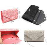 Lace Shoulder Bag Evening Clutch Purse Chain Handbag