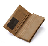 Men Wallet Leather Casual Purse Long Wallets Crazy Horse Leather Clutch Bag