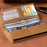 Men Wallet Leather Casual Purse Long Wallets Crazy Horse Leather Clutch Bag