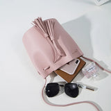 Vintage Tassel Drawstring Bucket Bag
