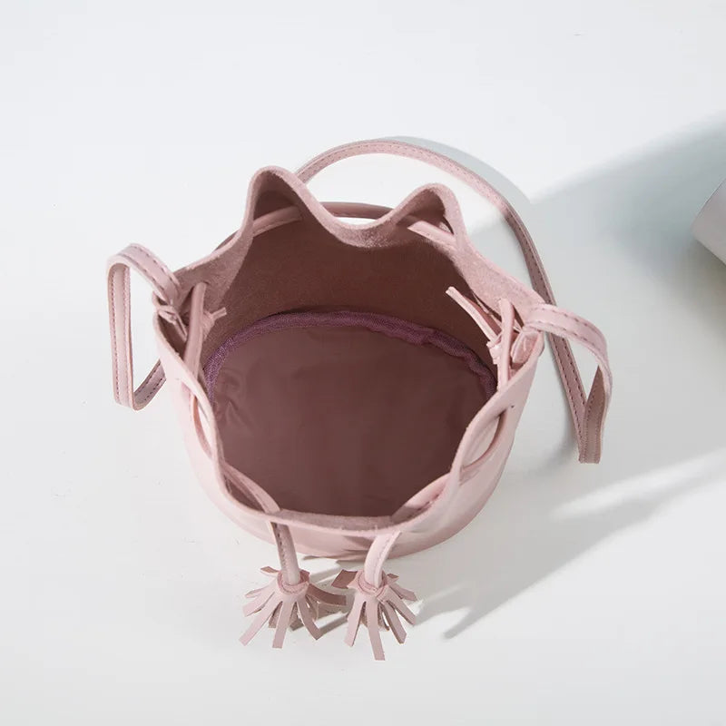 Vintage Tassel Drawstring Bucket Bag