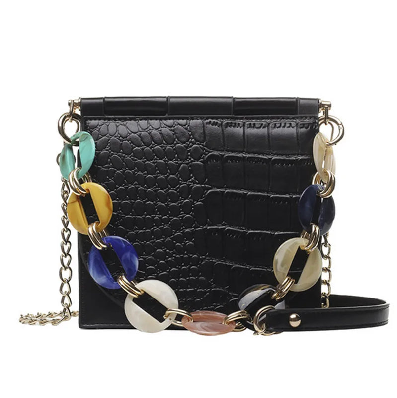 Ladies Jelly Hand Bag Shoulder Bags Chain Shoulder Bags