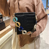 Ladies Jelly Hand Bag Shoulder Bags Chain Shoulder Bags