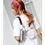 Laser Holographic Waist Bag Fanny Pack Slim Neon PU Bum Bag Belt Leather Pocket